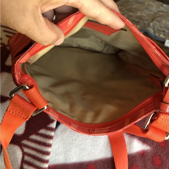 Coach Signature Fabric Crossbody Coach Coral Zebra Print File Nylon F77541 Bag - Picture 7 of 11